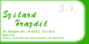 szilard hrazdil business card