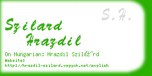 szilard hrazdil business card